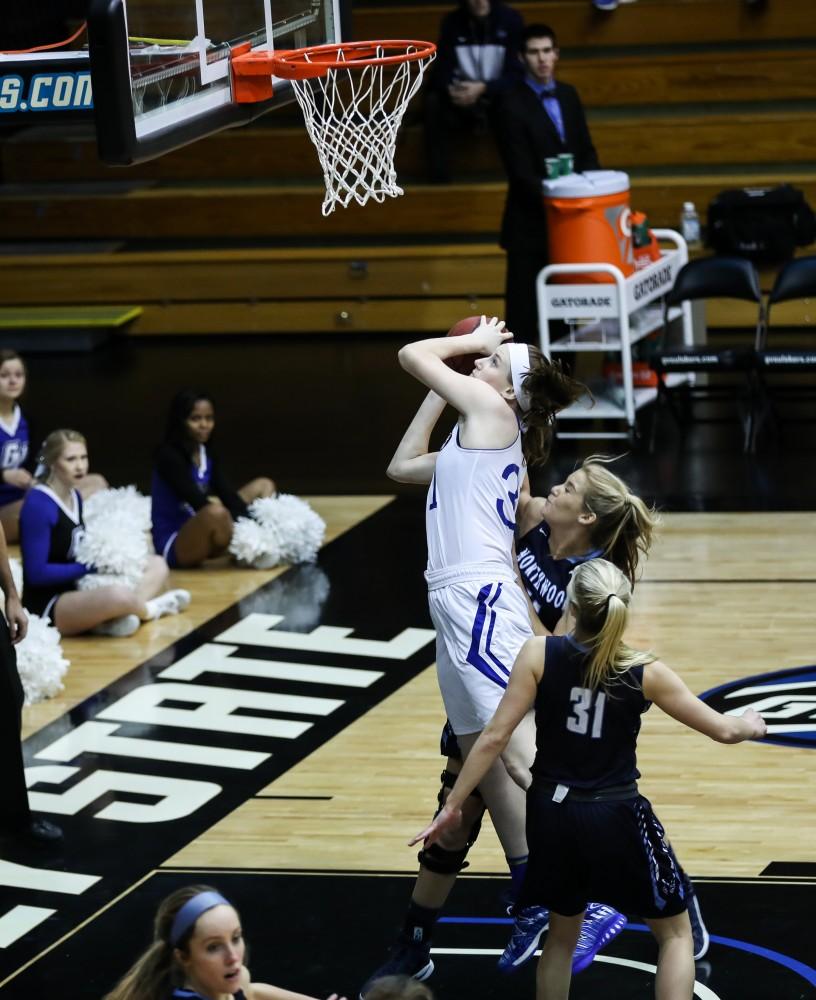 Cassidy Boensch (31) sets up in the paint and elevates for a shot during the game vs. Northwood inside the Fieldhouse Arena in Allendale on Thursday, Feb. 9, 2017. 