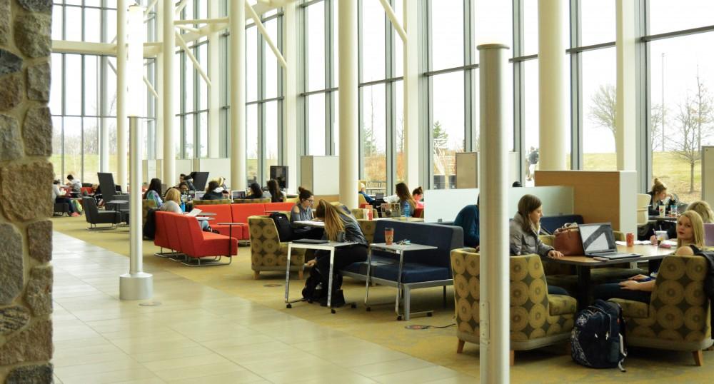 GVL/Hannah Zajac - Students work inside the Mary Idema Pew Library on Wednesday, March 29, 2017.