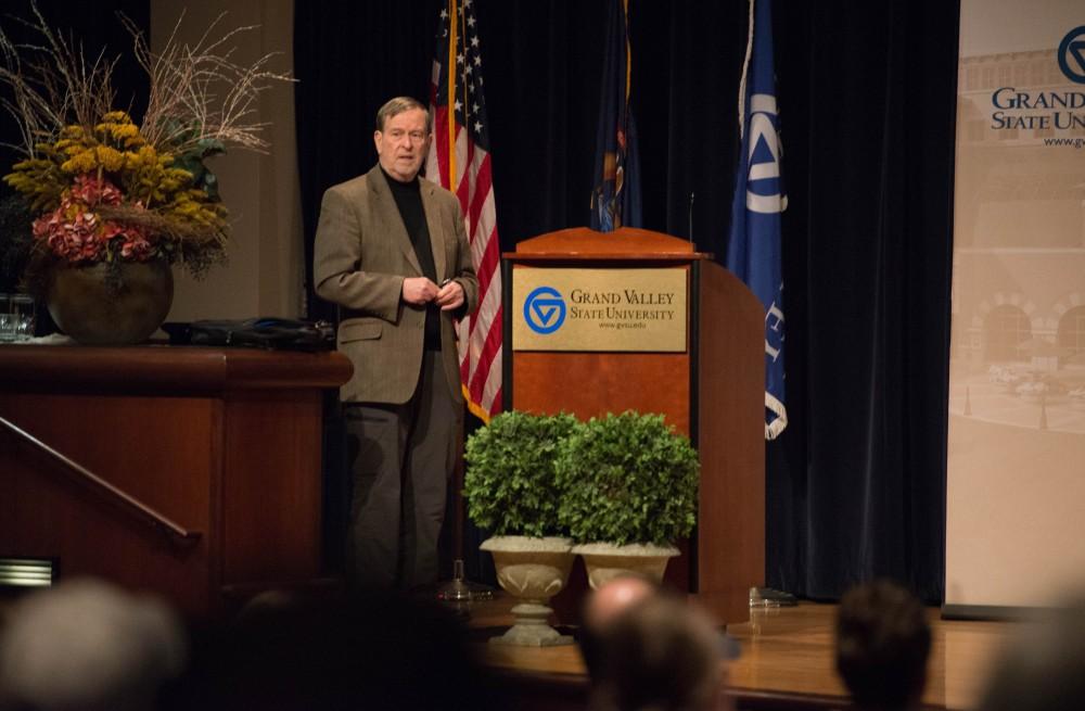 GVL / Luke Holmes -  Thomas Meyer held a lecture in the Loosemore Auditorium on Thursday, Mar. 23, 2016.