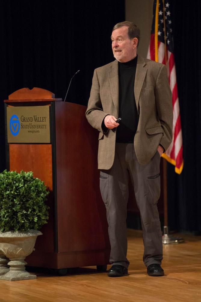 GVL / Luke Holmes -  Thomas Meyer held a lecture in the Loosemore Auditorium on Thursday, Mar. 23, 2016.