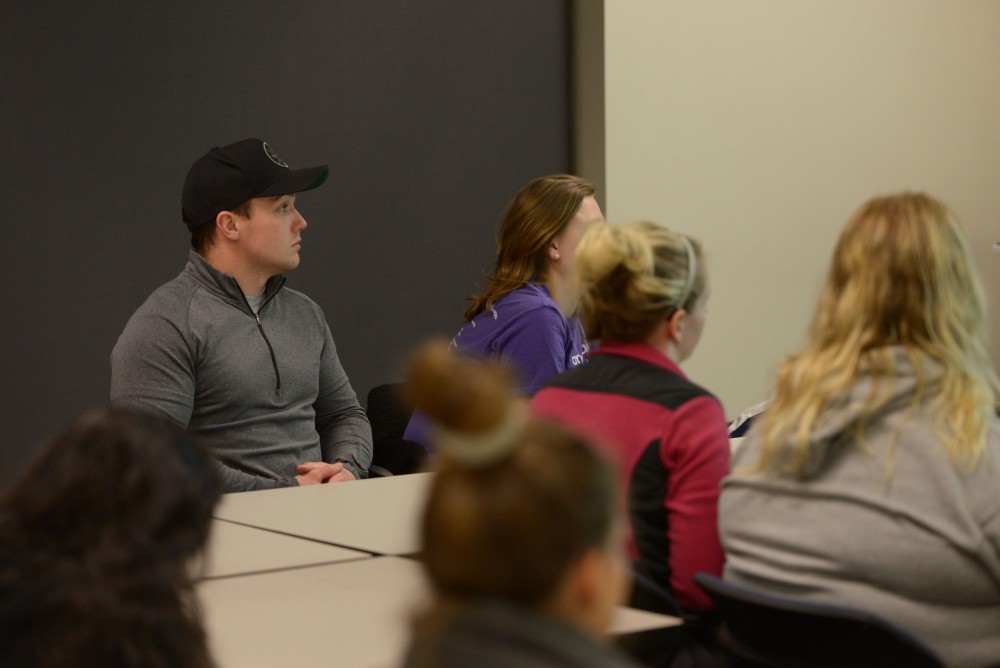 GVL / Luke Holmes - Dr. John speaks holds his Transformation Tuesdays lecture in Kirkhof on Tuesday, Feb. 28, 2016.