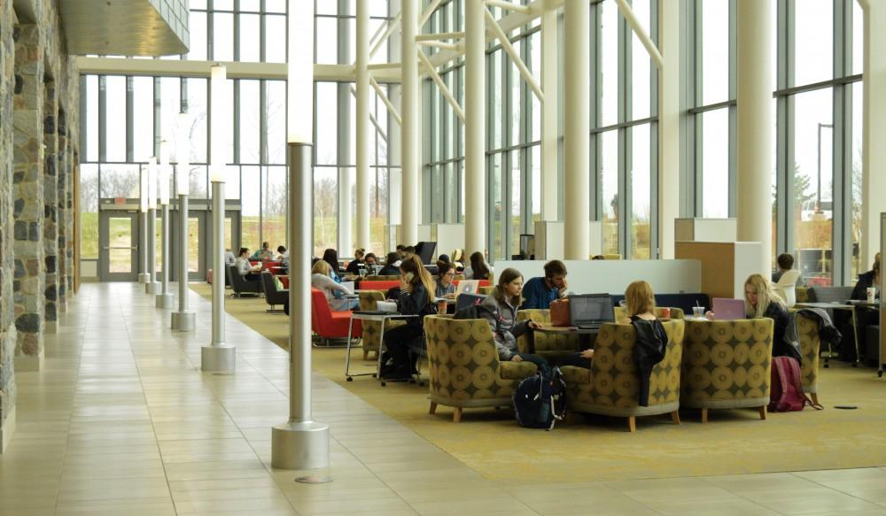 GVL/Hannah Zajac - Students work inside the Mary Idema Pew Library on Wednesday, March 29, 2017.
