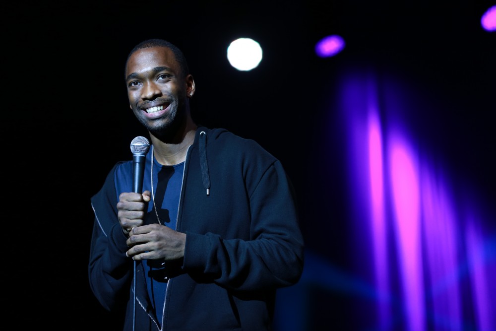 GVL / Kevin Sielaff - Grand Valley hosts SNL comedians Aidy Bryant and Jay Pharoah inside the Fieldhouse Arena Oct. 22.