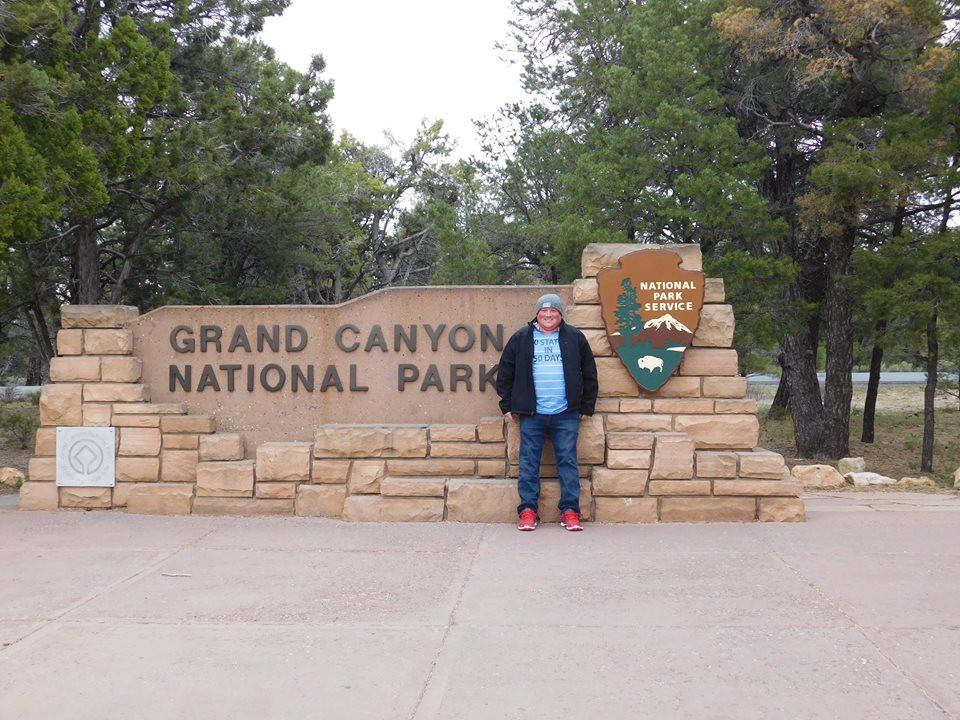 GVL / Courtesy - Christopher Thomas 
Grand Valley State University alumnus Christopher Thomas poses for a photo at Grand Canyon National Park on Sunday, April 2, 2017.