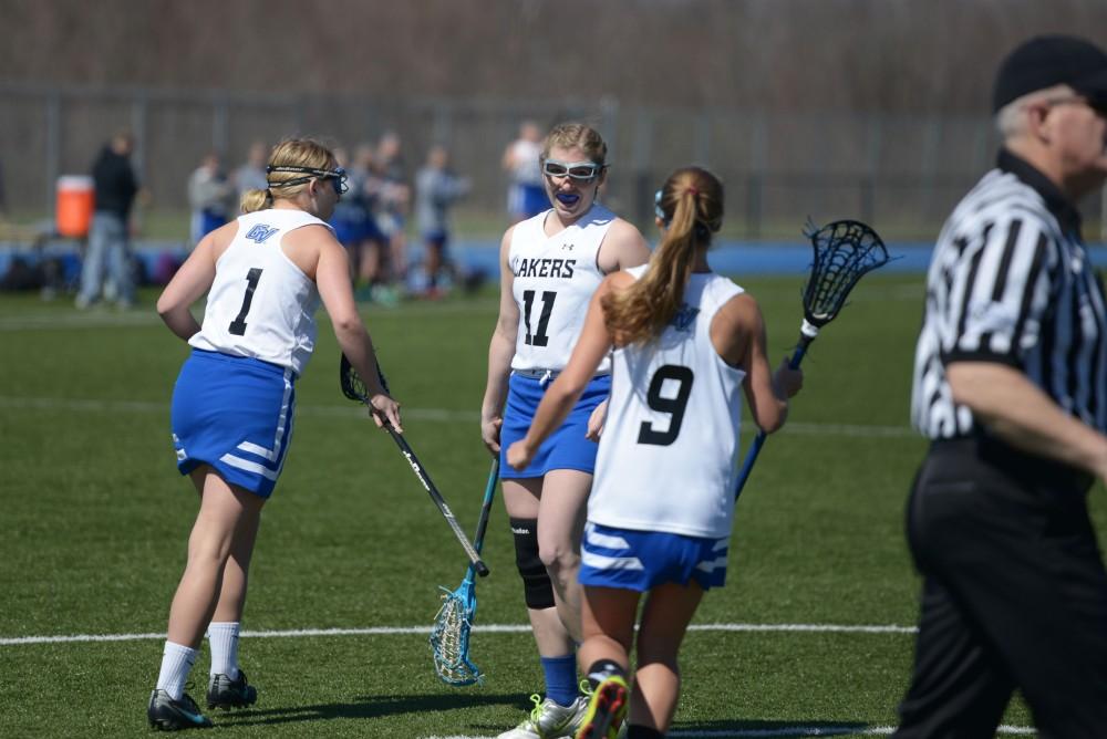 GVL / Luke Holmes - Women’s Lacrosse played against Oakland University on Saturday, April 1, 2016.