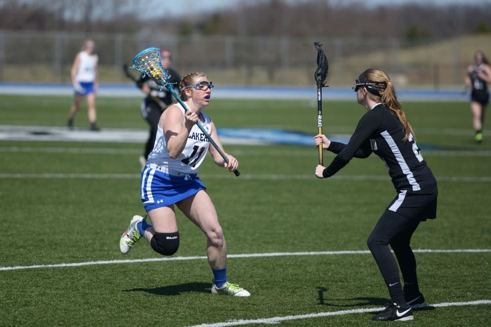 GVL / Luke Holmes - Women’s Lacrosse played against Oakland University on Saturday, April 1, 2016.