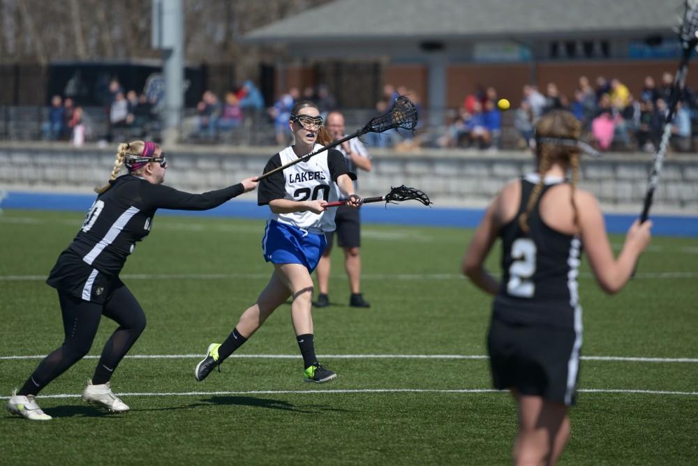 GVL / Luke Holmes - Women’s Lacrosse played against Oakland University on Saturday, April 1, 2016.