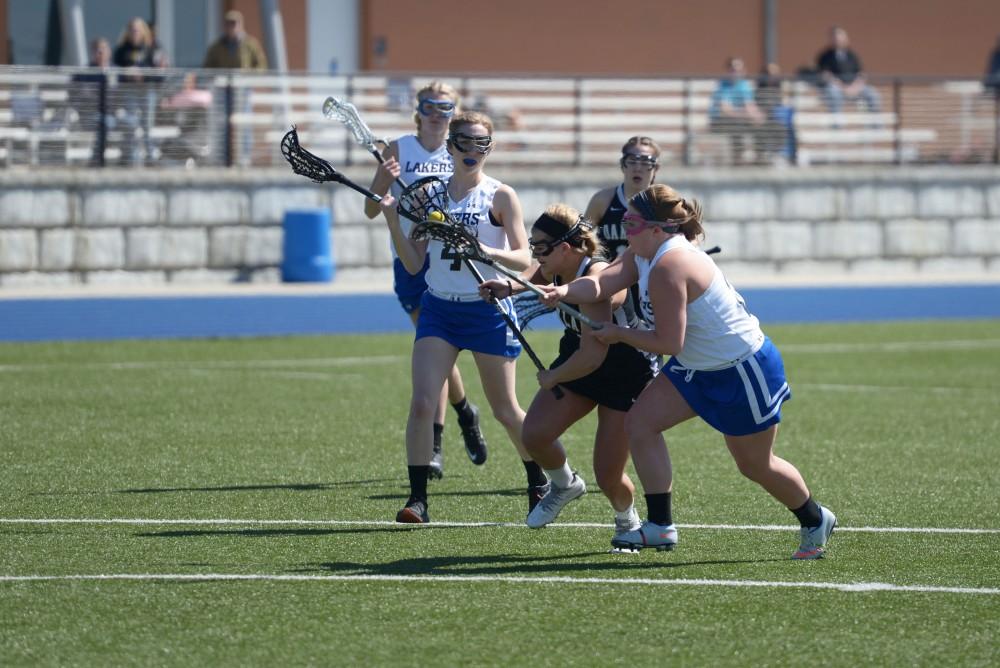 GVL / Luke Holmes - Women’s Lacrosse played against Oakland University on Saturday, April 1, 2016.