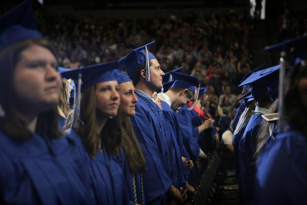 GVL / Emily Frye
Grand Valley State Univeristy student Josh Peick during graduation on Saturday April 29, 2017.