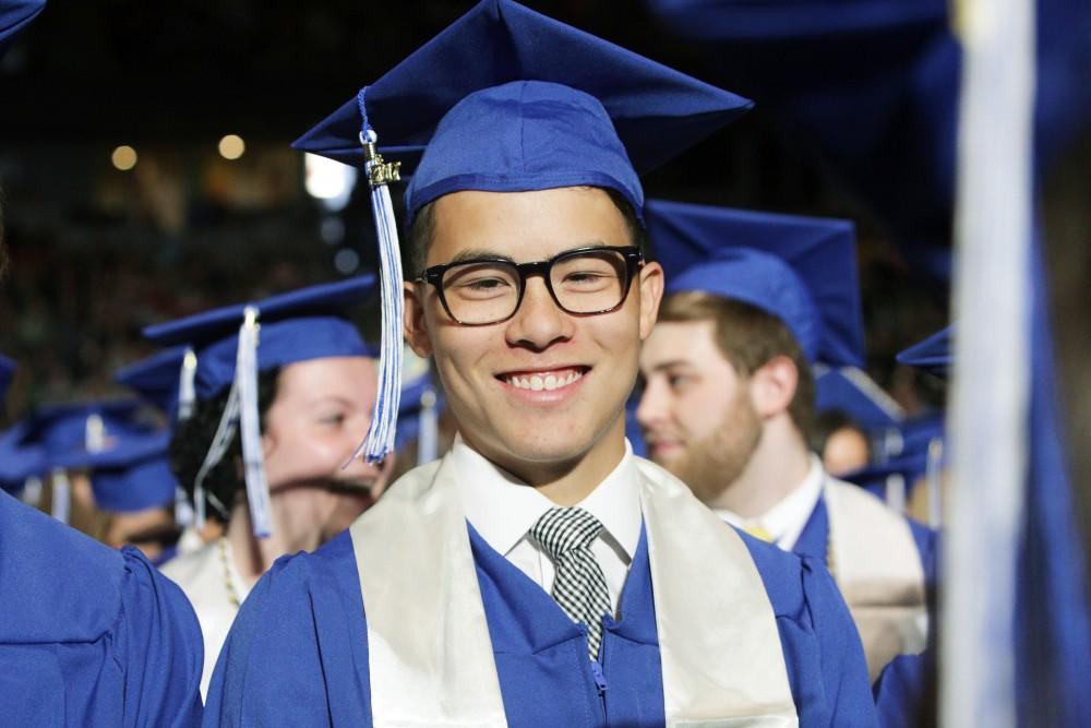 GVL / Emily FryeGrand Valley State Univeristy student Alexander Wong during graduation on Saturday April 29, 2017.