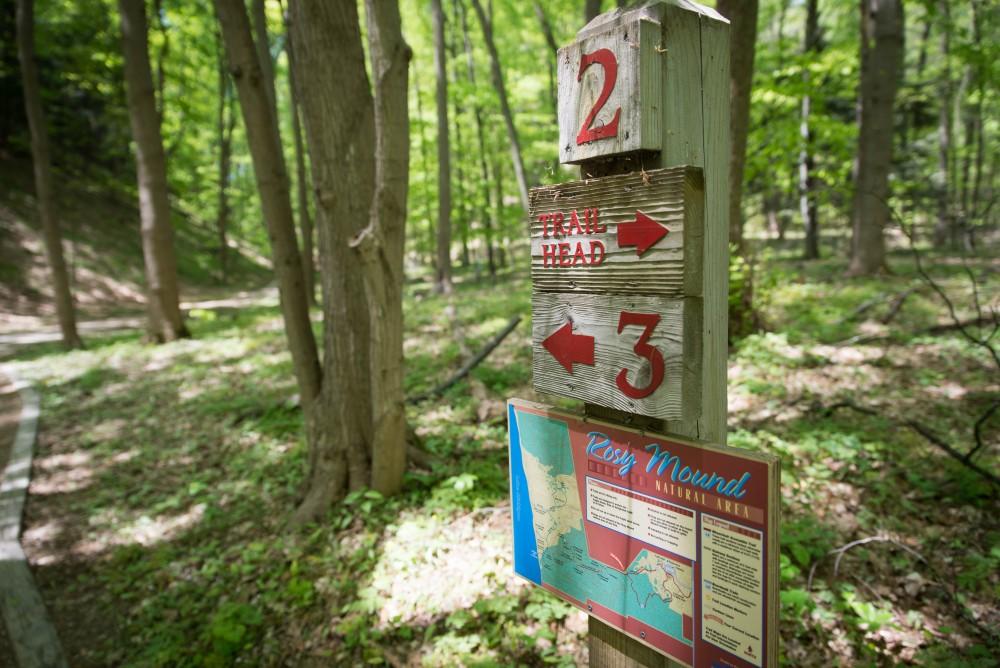 GVL / Luke Holmes - Rosy Mound Natural Area in Grand Haven offers a short hike with great views of Lake Michigan, May 16, 2017.