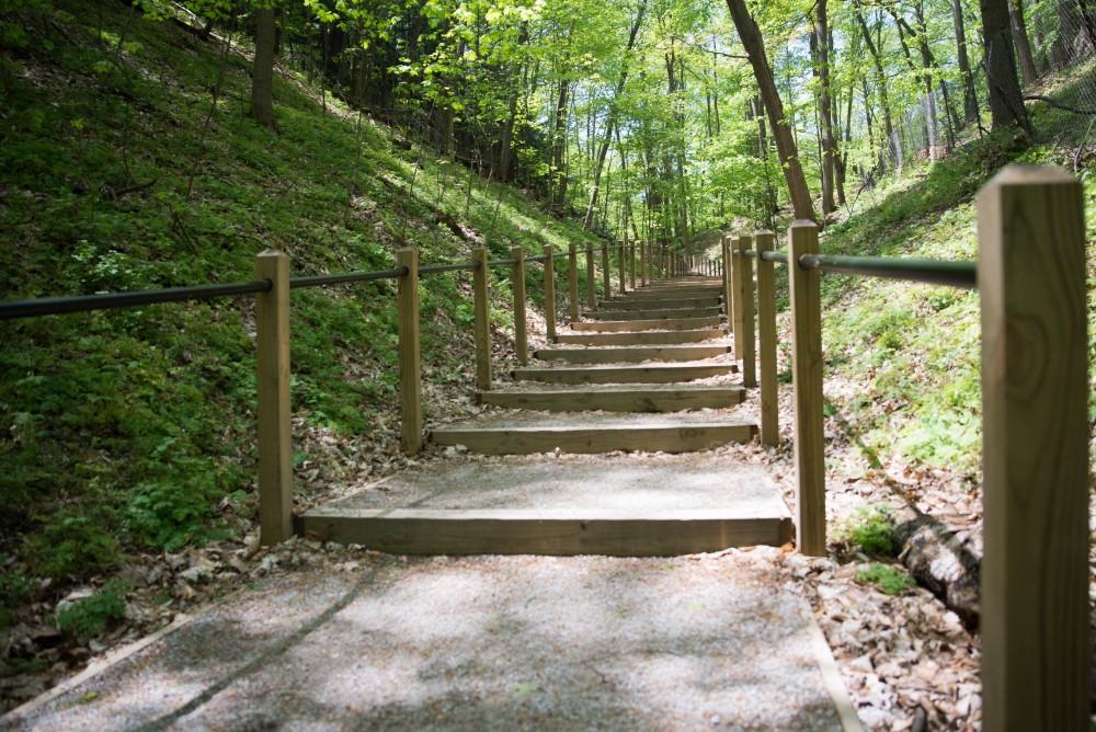 GVL / Luke Holmes - Rosy Mound Natural Area in Grand Haven offers a short hike with great views of Lake Michigan, May 16, 2017.