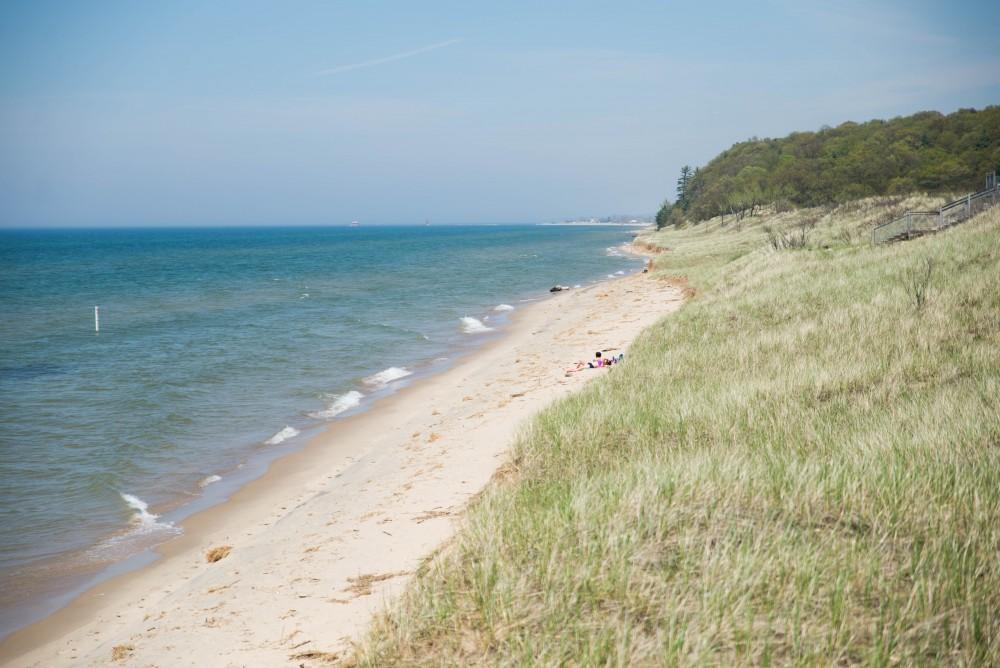 GVL / Luke Holmes - Rosy Mound Natural Area in Grand Haven offers a short hike with great views of Lake Michigan, May 16, 2017.