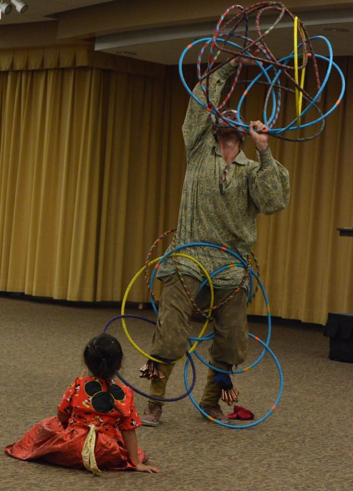 GVL/Hannah Zajac-- Special hoop dancing performance for Indigenous People's Day at Grand Valley State University on 9 Oct 2017. 