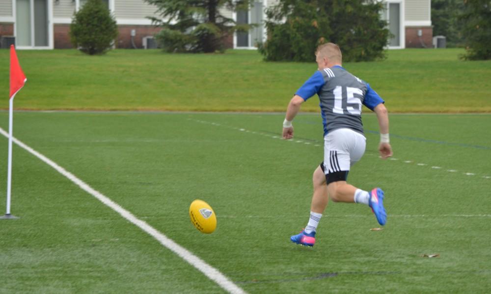 GVL/ Hannah Zajac-- Grand Valley State Universty wins against Bethel College on Saturday 14 Oct 2017.
