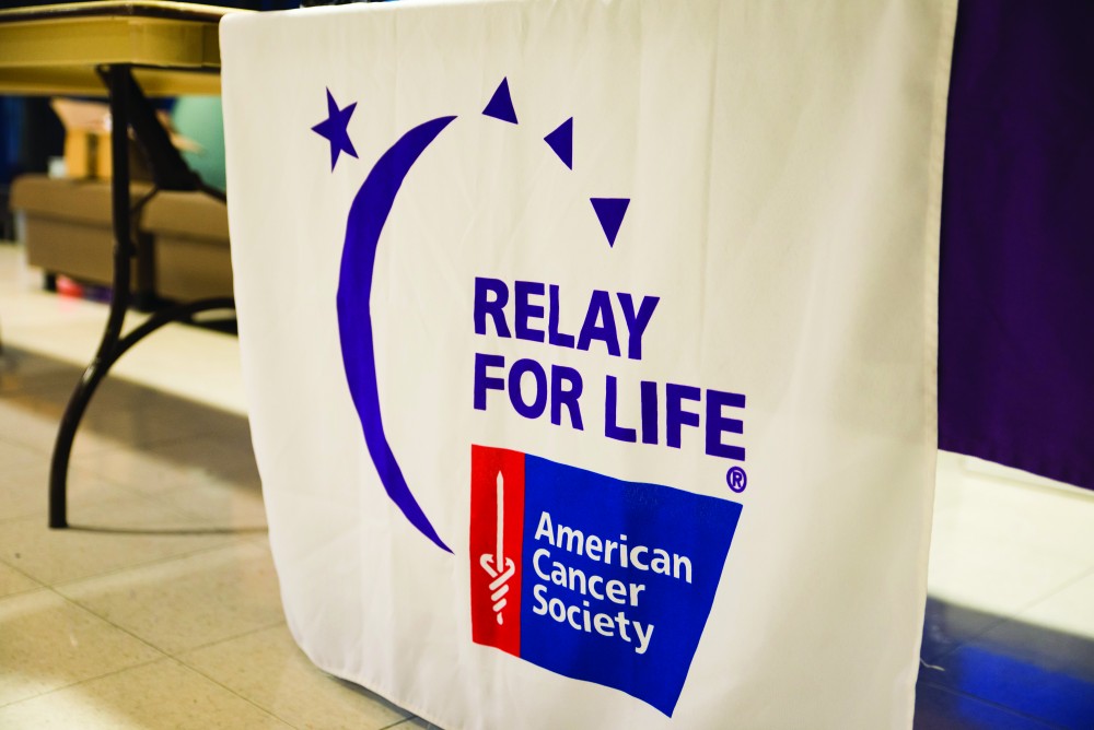 GVL/Luke Holmes - Relay for Life was held in the fieldhouse arena Friday, April 8, 2016.