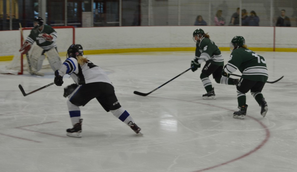 GVL/Hannah Zajac-- Grand Valley State University plays against Michigan State University at Georgetown Ice Center on Saturday 14 Oct 2017.