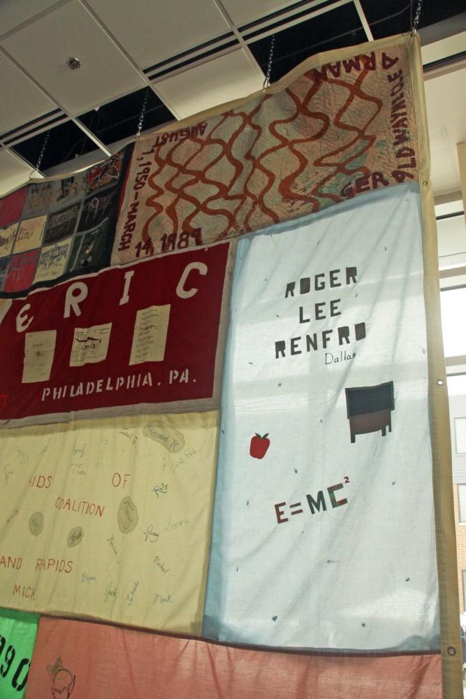 <p>The AIDS Memorial Quilt displayed on November 30th, 2018 in Holton-Hooker Living and Learning Center multipurpose room. Its intent, to raise awareness for AIDS.  GVL / Emily Modloff</p>