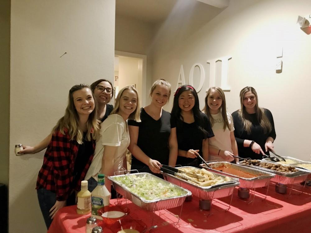 Alpha Omicron Pi held their Annual Spaghetti Dinner to raise money for “IKUS” on Wednesday February 20th, 2019.  GVL / Emily Modloff